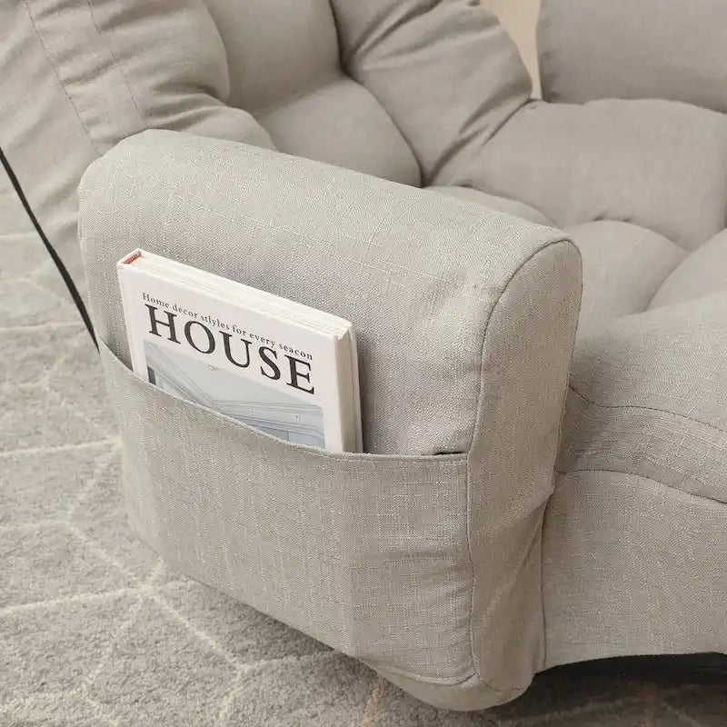 Fauteuil de jeu avec appui-tête et lombaires réglables, fauteuil lounge, canapé pivotant à 360°, chaise longue pivotante