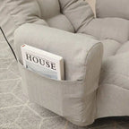 Fauteuil de jeu avec appui-tête et lombaires réglables, fauteuil lounge, canapé pivotant à 360°, chaise longue pivotante