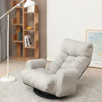 Fauteuil de jeu avec appui-tête et lombaires réglables, fauteuil lounge, canapé pivotant à 360°, chaise longue pivotante