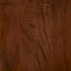 Table d'appoint demi-ronde Sagebrook Home moderne en bois/marbre brun neutre - 51 x 51 x 51 cm