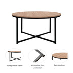 Table basse ronde moderne en métal