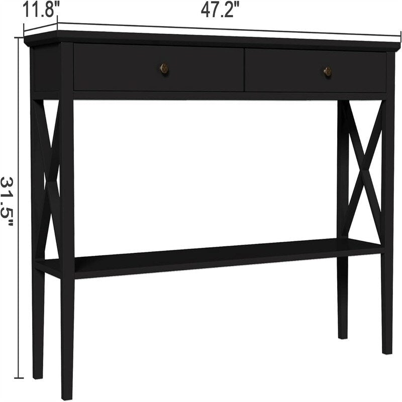 Console 47 avec tiroirs - 11,81 po P x 47,24 po L x 31,5 po H