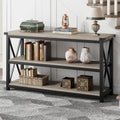 Table console étroite à 3 niveaux (47,2 cm) avec structure en métal