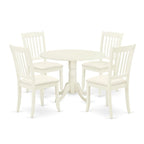 L'ensemble de salle à manger East West Furniture comprend une table de salle à manger et des chaises de cuisine en lin (options de finition et de pièces).