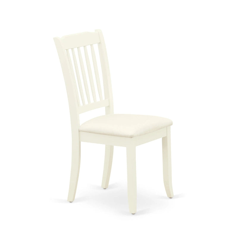 L'ensemble de salle à manger East West Furniture comprend une table de salle à manger et des chaises de cuisine en lin (options de finition et de pièces).