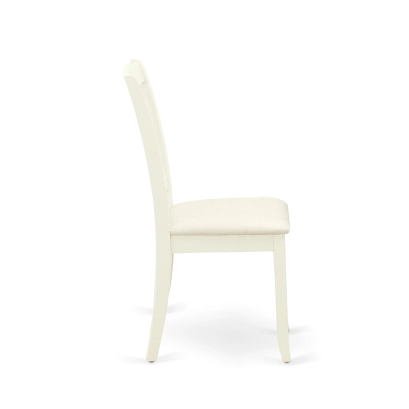 L'ensemble de salle à manger East West Furniture comprend une table de salle à manger et des chaises de cuisine en lin (options de finition et de pièces).