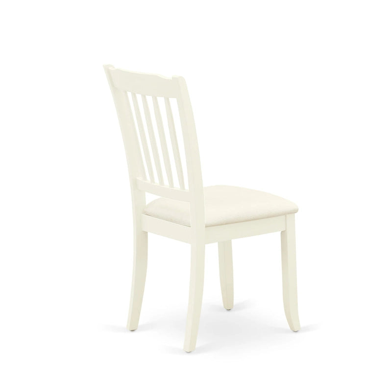 L'ensemble de salle à manger East West Furniture comprend une table de salle à manger et des chaises de cuisine en lin (options de finition et de pièces).
