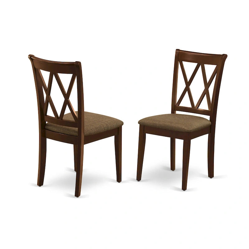 L'ensemble de salle à manger East West Furniture comprend une table de salle à manger et des chaises de cuisine en lin (options de finition et de pièces).