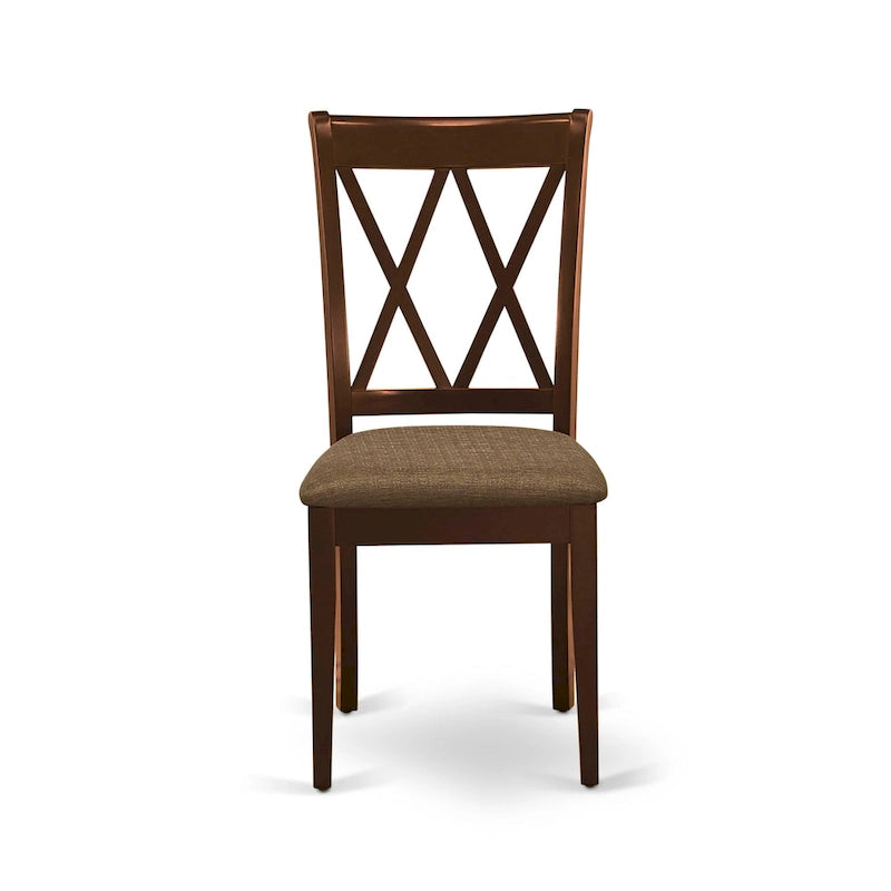 L'ensemble de salle à manger East West Furniture comprend une table de salle à manger et des chaises de cuisine en lin (options de finition et de pièces).