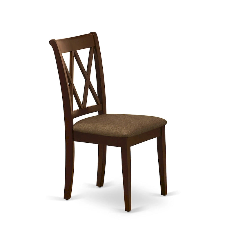 L'ensemble de salle à manger East West Furniture comprend une table de salle à manger et des chaises de cuisine en lin (options de finition et de pièces).