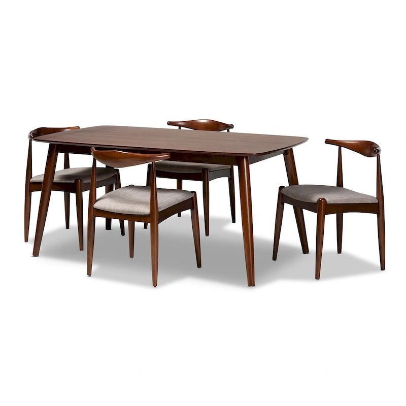 Ensemble de salle à manger 5 pièces Aeron Mid-Century Modern rembourré