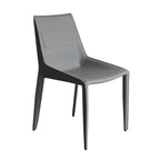 Chaises de salle à manger modernes Modrest Halo en cuir gris clair (lot de 2)
