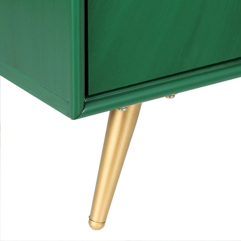 Buffet de salle à manger moderne et glamour en bois massif, à deux portes, motif soleil.