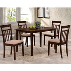 Ensemble de salle à manger 5 pièces finition espresso et beige