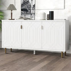 Buffet élégant en bois de style Mid-Century avec trois étagères intérieures