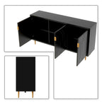 Buffet élégant en bois de style Mid-Century avec trois étagères intérieures