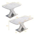 Table de salle à manger carrée extensible moderne pour cuisine