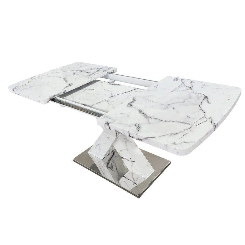 Table de salle à manger carrée extensible moderne pour cuisine