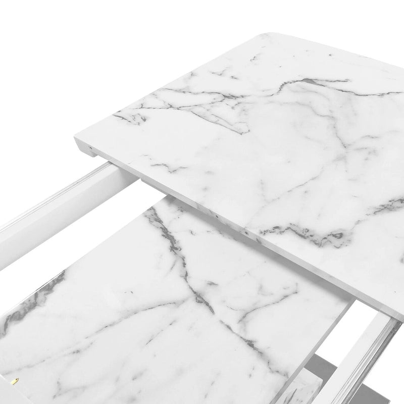 Table de salle à manger carrée extensible moderne pour cuisine
