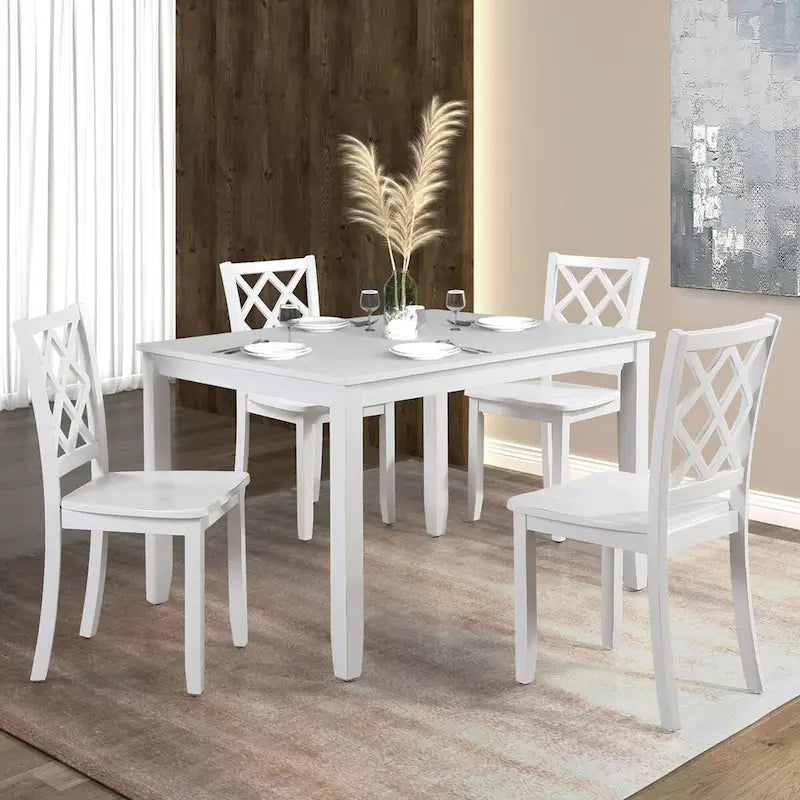 Ensemble de salle à manger 5 pièces en bois massif style ferme Manheim Casual de Furniture of America