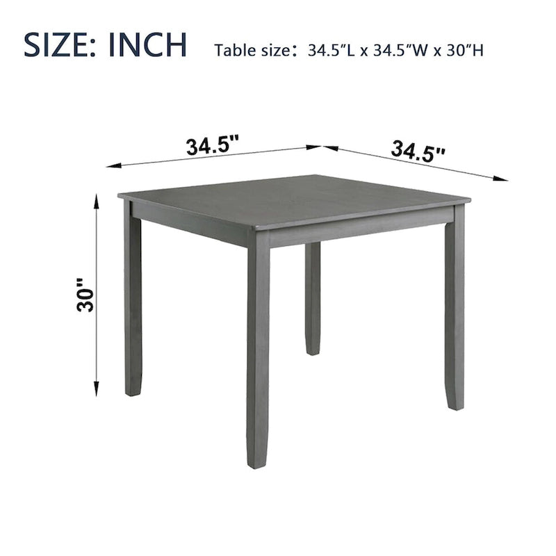 Table carrée de salle à manger en bois