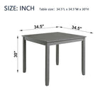 Table carrée de salle à manger en bois