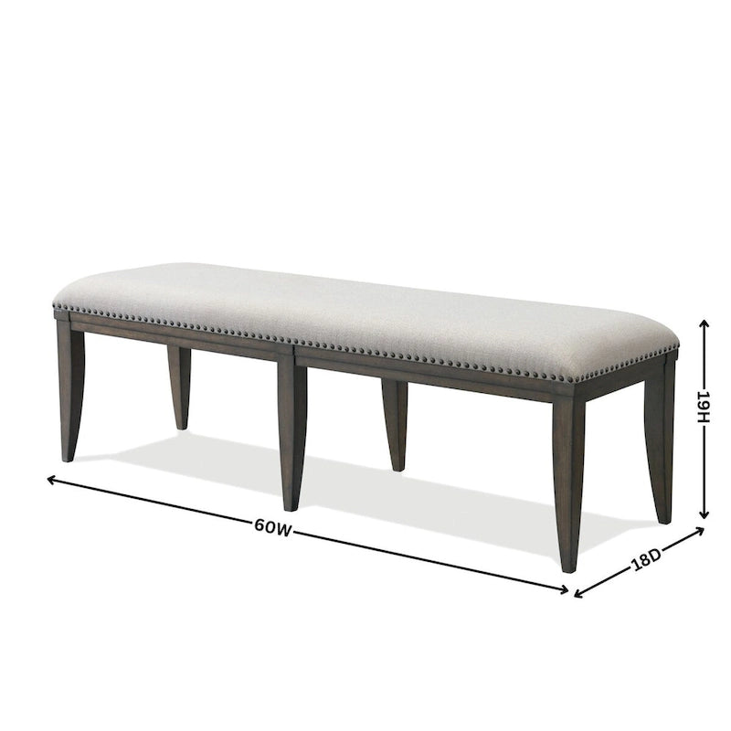 Banc de salle à manger rembourré Grant de Roundhill Furniture, beige