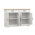 Buffet de style campagnard avec 2 tiroirs et 4 portes