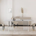 1.8 M Modern Luxurious Italian Rectangular Sintered Stone Dining Table With Acrylic Stand - 1.8M