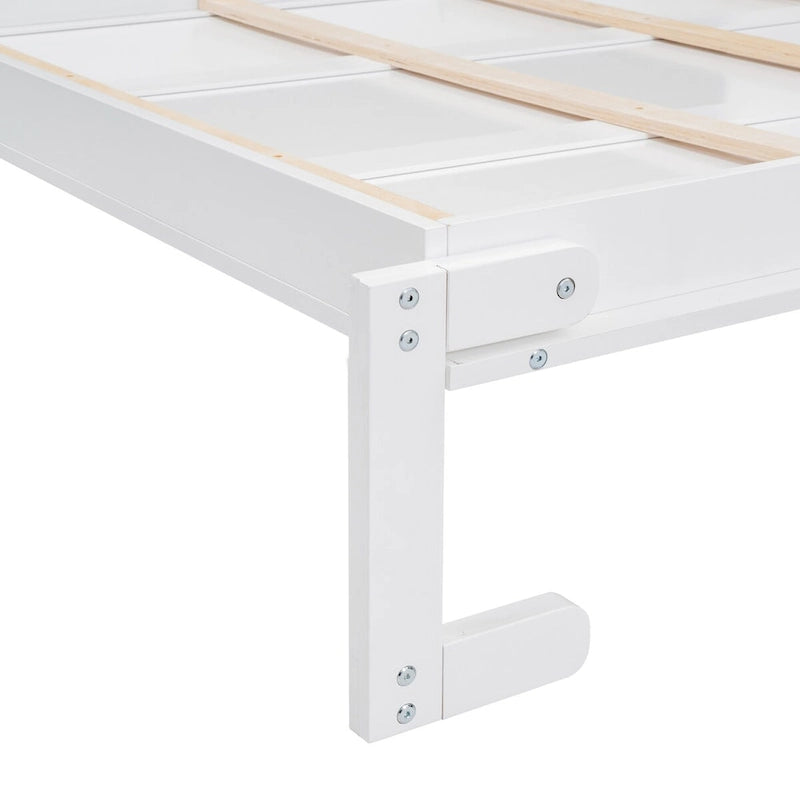 Étagères murales escamotables pour lit Queen Size, cadre de lit escamotable se repliant facilement dans un meuble en bois, avec support de matelas