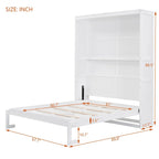 Étagères murales escamotables pour lit Queen Size, cadre de lit escamotable se repliant facilement dans un meuble en bois, avec support de matelas