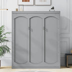 Étagères murales escamotables pour lit Queen Size, cadre de lit escamotable se repliant facilement dans un meuble en bois, avec support de matelas