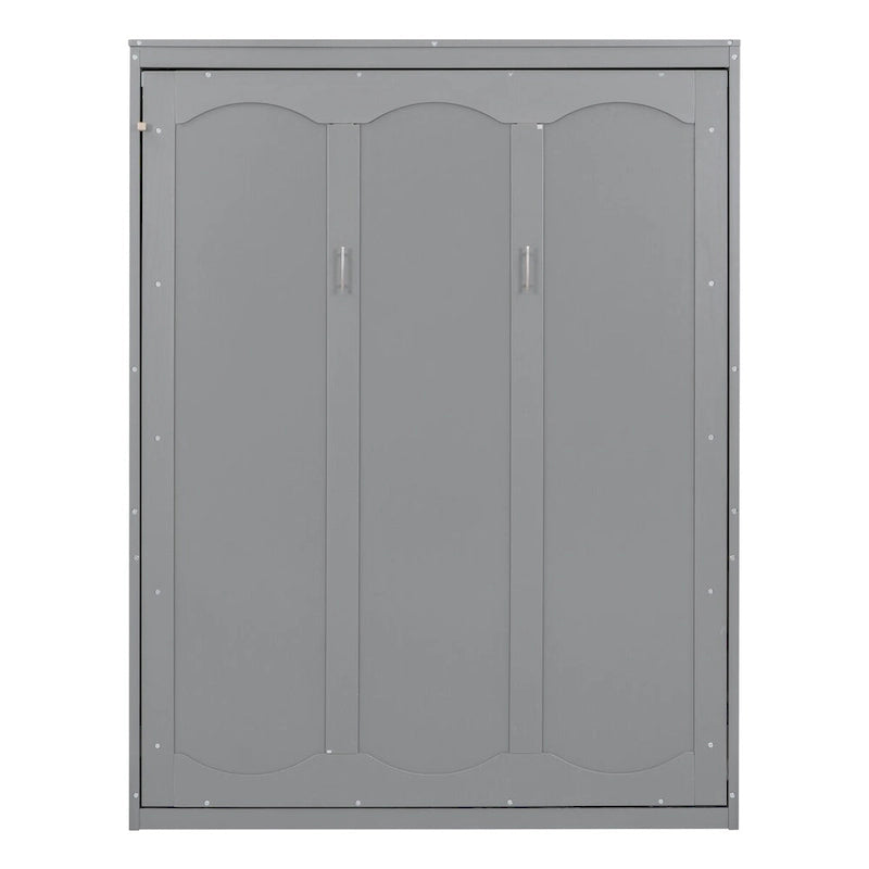 Étagères murales escamotables pour lit Queen Size, cadre de lit escamotable se repliant facilement dans un meuble en bois, avec support de matelas