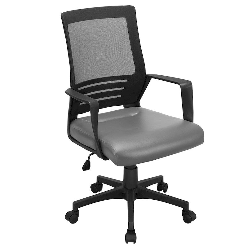 Chaise de bureau ergonomique réglable en maille Yaheetech avec soutien lombaire