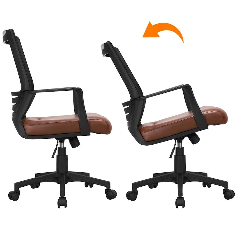 Chaise de bureau ergonomique réglable en maille Yaheetech avec soutien lombaire