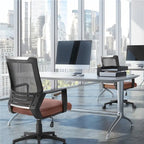 Chaise de bureau ergonomique réglable en maille Yaheetech avec soutien lombaire