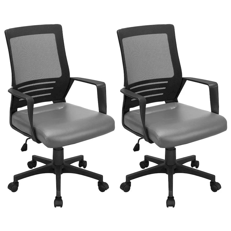 Chaise de bureau ergonomique réglable en maille Yaheetech avec soutien lombaire