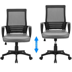 Chaise de bureau ergonomique réglable en maille Yaheetech avec soutien lombaire