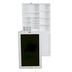 Bureau pliable Utopia Alley avec grand compartiment de rangement et étagères inférieures, bureau d'ordinateur, blanc