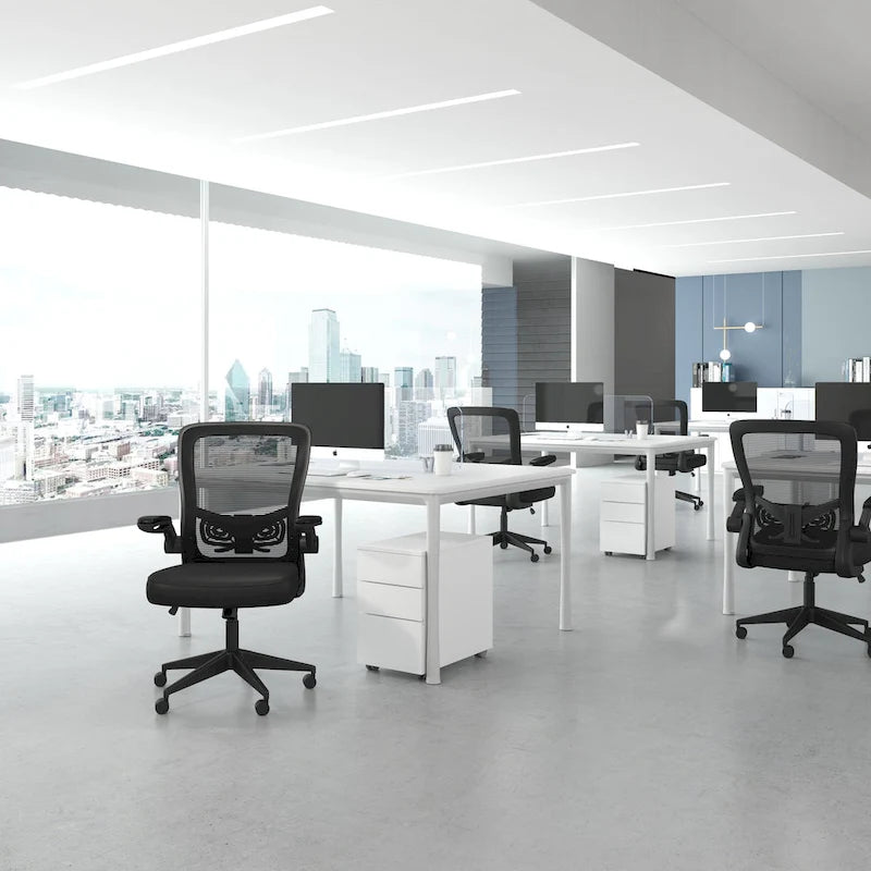 Chaise de bureau BOSS à bras rabattables en maille