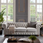 Canapé Chesterfield en lin