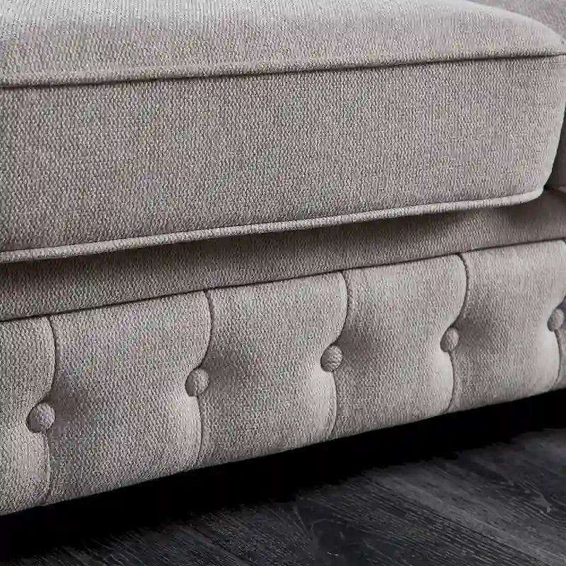 Canapé Chesterfield en lin