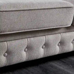 Canapé Chesterfield en lin