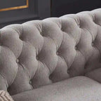Canapé Chesterfield en lin