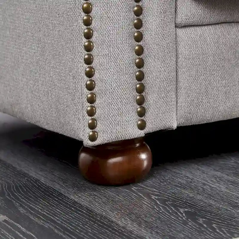 Canapé Chesterfield en lin