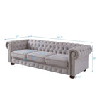 Canapé Chesterfield en lin