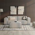 Ensemble canapé modulable 2 places et pouf WYNDENHALL Biggs