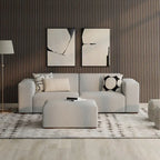Ensemble canapé modulable 2 places et pouf WYNDENHALL Biggs