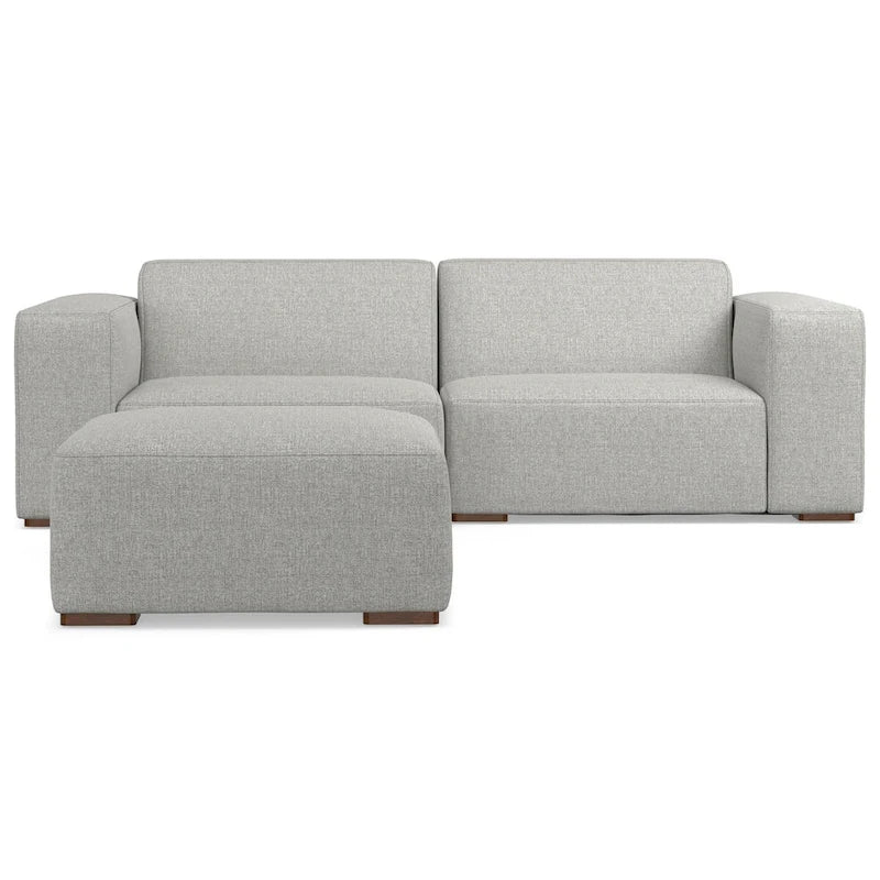 Ensemble canapé modulable 2 places et pouf WYNDENHALL Biggs