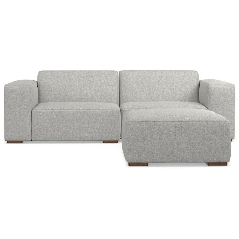 Ensemble canapé modulable 2 places et pouf WYNDENHALL Biggs